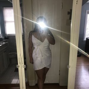 White maxi tie dress